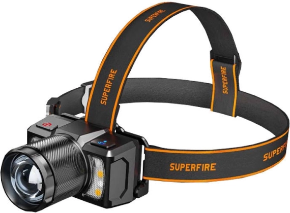 Latarka czołowa Superfire 700 lm z USB-C