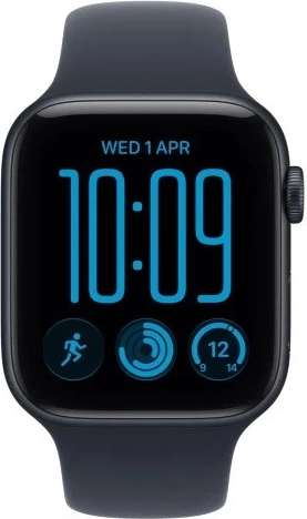 Apple Watch SE 3 GPS 40 mm z aluminiową kopertą w kolorze północnym i granatowym paskiem sportowym S/M