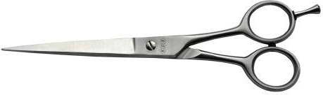 Fryzjerskie nożyczki z podpórką na palec 17 cm ze stali nierdzewnej