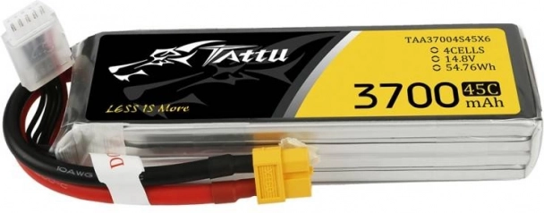 Tattu akumulator LiPo 3700 mAh 14,8 V 45C 4S z wtykiem XT60