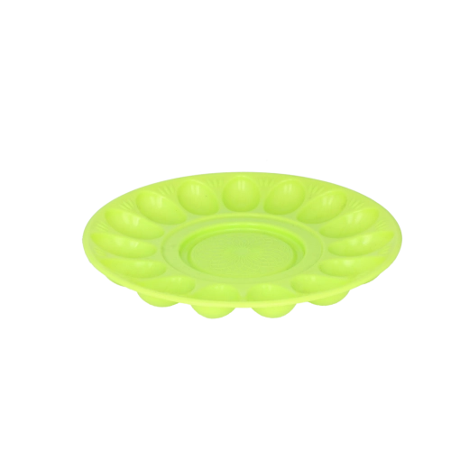 Plastowy talerz na jajka 30 cm z miseczką pośrodku