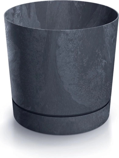 Donica Tubo P efekt betonu 33,8 cm antracyt