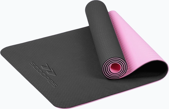 Mata fitness TPE Balance 10 różowa/czarna