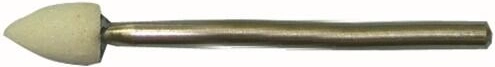 Owalne trzpieniowe ścierniwo 6 × 10 mm z trzpieniem 3 mm, ziarnistość 80