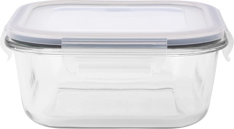 FRESH kwadratowy szklany pojemnik na żywność 0,75 l z szczelną pokrywką
