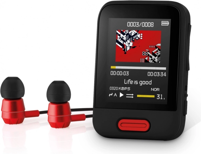 Odtwarzacz MP3/MP4 16 GB z Bluetooth i wyświetlaczem 1,8" – 1 sztuka