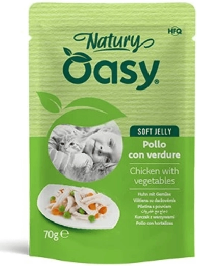 Oasy Nature Soft Jelly kurczak z warzywami saszetka 70 g