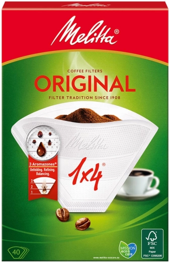 Papierowe filtry do kawy rozmiar 4 MELITTA Original (40 szt.)