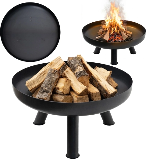 Duże żeliwne palenisko ogrodowe 60 cm na przyjemne ogniska