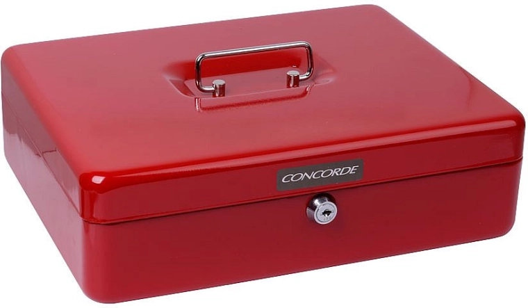 Metalowa kasa CONCORDE 35 czerwona