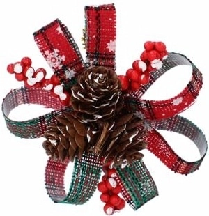 Kokardy na prezenty – czerwone, zestaw 3 szt.