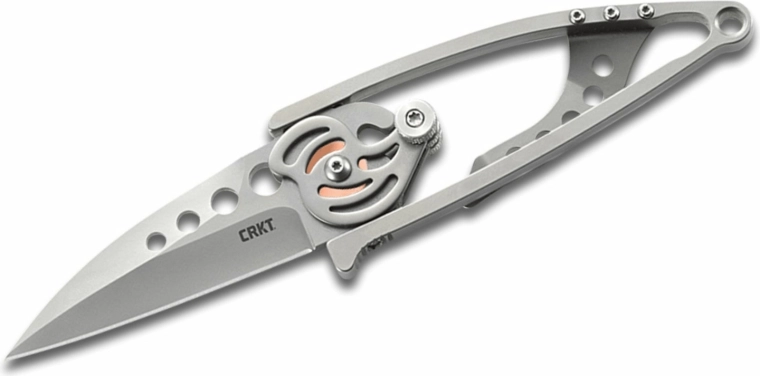 Crkt Snap Lock srebrny nóż kieszonkowy 6,5 cm ze stali nierdzewnej
