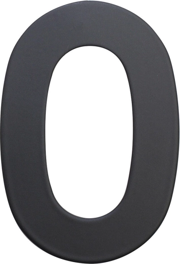 Numer domu 0, 75 mm, stal nierdzewna, matowa czerń
