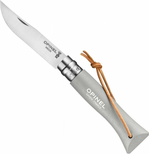 Opinel N°06 Trekking Cloud nóż składany 7 cm, szary, drewno bukowe