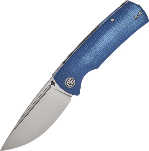 Nóż składany Petrified Fish Beluga, niebieska Micarta, klinga stonewash 9,2 cm
