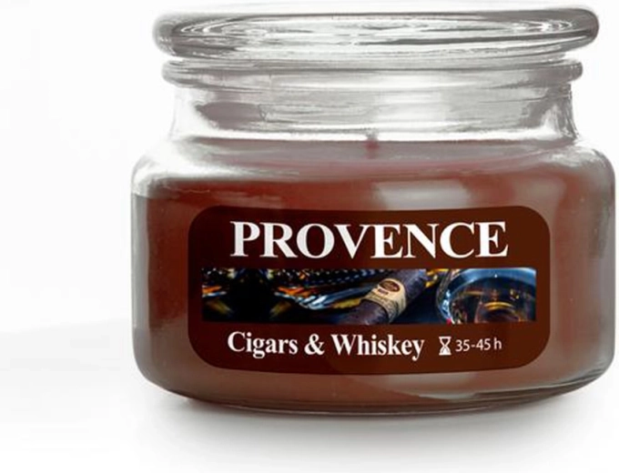 Świeca zapachowa w szkle Provence cigars & whiskey 45 godzin