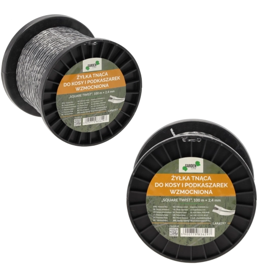 Wzmocniona żyłka tnąca Square Twist 2,4 mm, 100 m