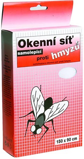 Samoprzylepna siatka okienna przeciw owadom 150 × 180 cm, z włókna szklanego