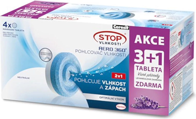 Wkład do pochłaniacza wilgoci AERO 360 lawenda 4×450 g
