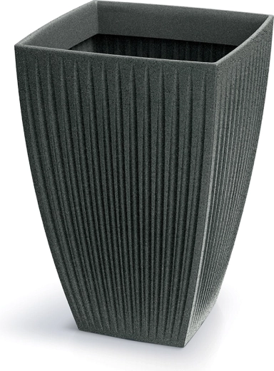 Donica Latia Square High 40 × 40 × 58 cm – czarny granit