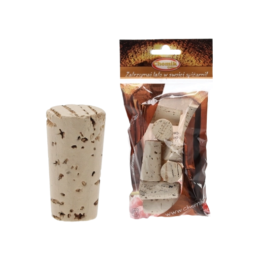 Ekologiczne korkowe zatyczki Chomik 21 mm, opakowanie 10 szt.
