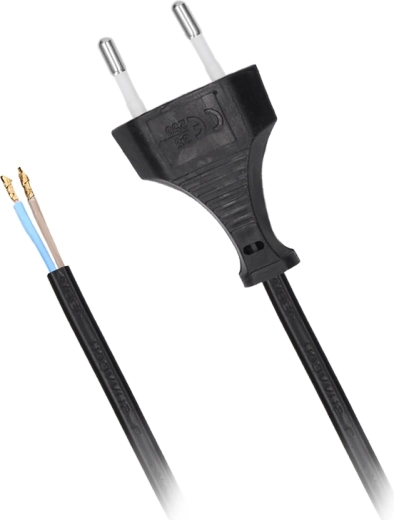 Solight płaski przewód zasilający 2 × 0,75 mm² czarny 2 m