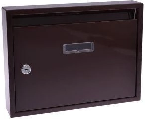 Skrzynka pocztowa do bloków 320 × 240 × 60 mm brązowa bez otworów