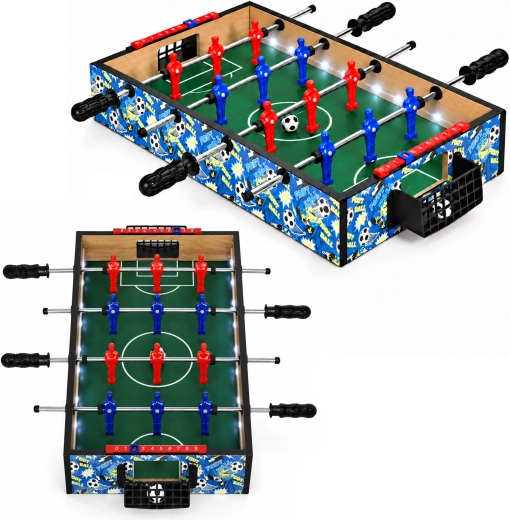 Dziecięcy stół piłkarski ECOTOYS z oświetleniem LED 50,5 × 30,5 cm