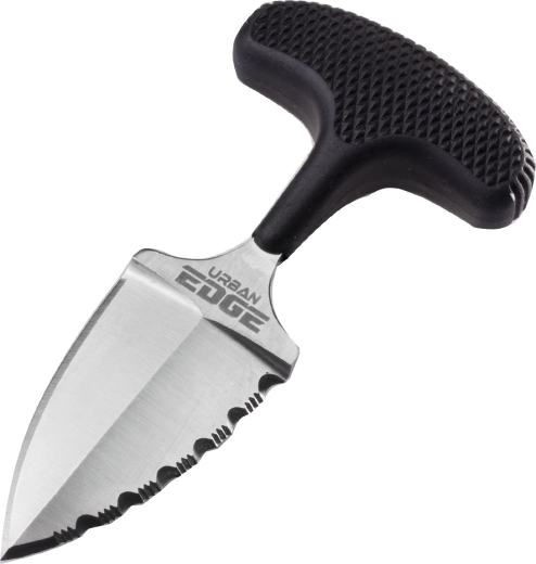 Nóż pchający Cold Steel Urban Edge 50/50, 6,4 cm, czarny, Kray-Ex, pochwa Secure-Ex