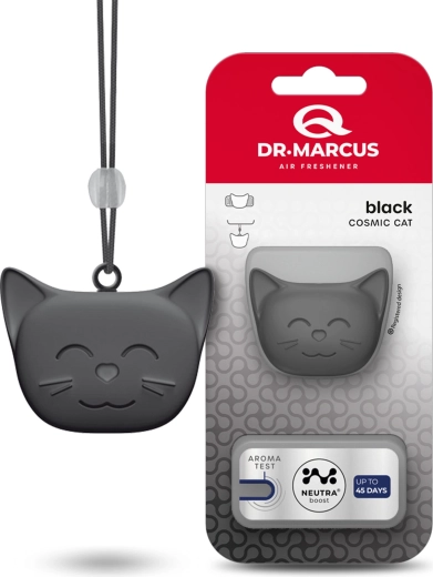 Dr. Marcus Cosmic Cat odświeżacz powietrza do samochodu Black