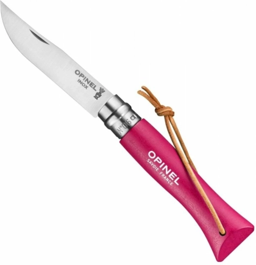 Opinel N°06 Trekking Raspberry nóż składany, buk w kolorze malinowego różu
