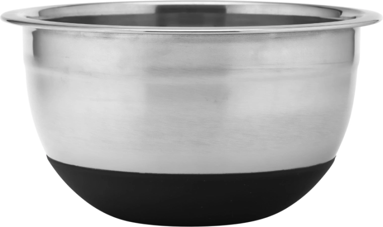 Stalowa miska Altom Design z silikonową, antypoślizgową podstawą 16 × 8 cm