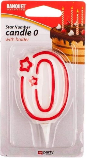 Świeczka urodzinowa cyfra 0