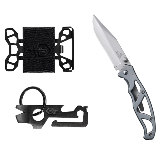 Gerber Paraframe I + Mullet + Barbill – zestaw noża, narzędzia wielofunkcyjnego i minimalistycznego portfela