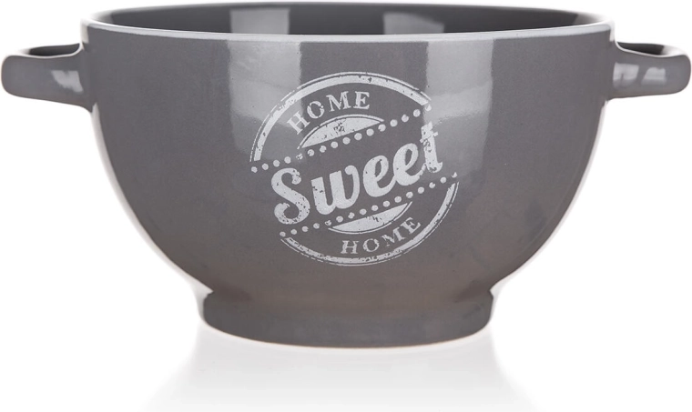 Ceramiczna miska SWEET HOME 14 cm, 660 ml, szara