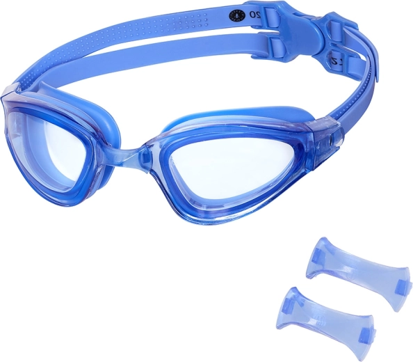 Gogle pływackie NILS Aqua niebieskie z powłoką anti-fog i ochroną UV