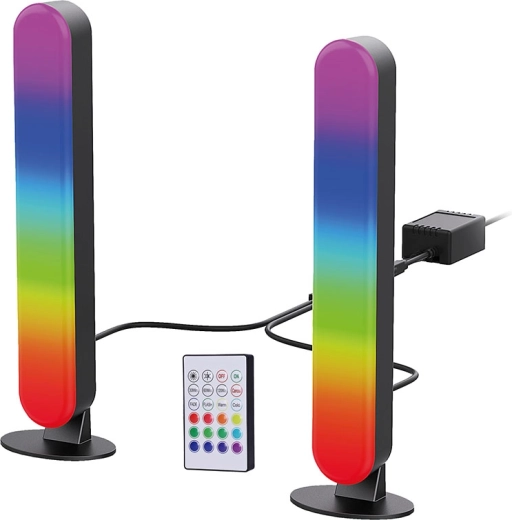 Solight RGB oświetlenie LED dla graczy z pilotem i czujnikiem dźwięku