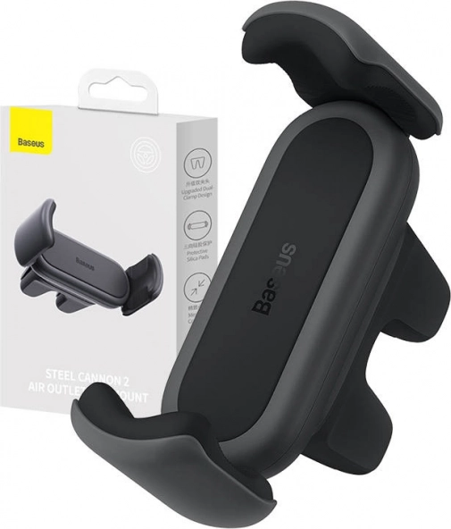Uchwyt samochodowy na telefon Baseus Steel Cannon czarny