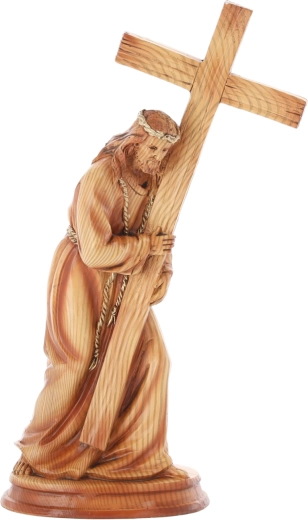 Figurka Jezusa z krzyżem z poliresingu 31,5 cm