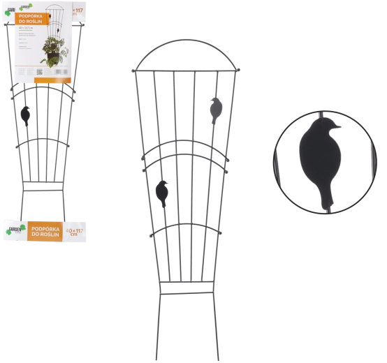 Kratka i podpora dla roślin pnących 40 × 117 cm czarna