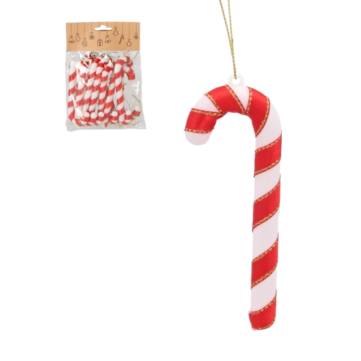 Zestaw świątecznych ozdób lizaki cukrowe 12 cm – 12 szt.