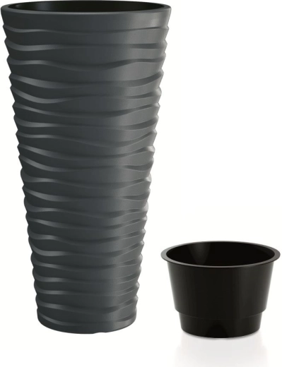 Donica Prosperplast Sand Slim antracyt 75 cm z wkładem