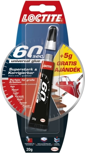 Uniwersalny klej Loctite 60 sekund 15 + 5 g