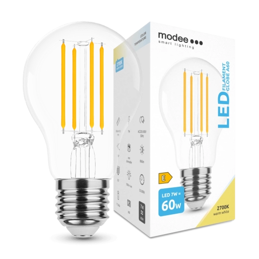 Modee LED żarówka Filament A60 7 W E27, 806 lm, ciepła biel