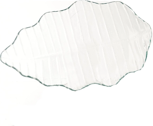 Szklana taca do serwowania w kształcie liścia 36 × 23 × 4 cm