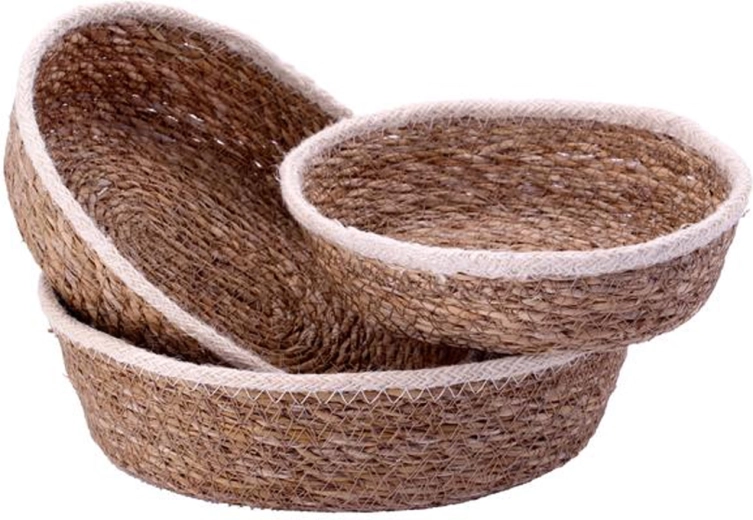 Zestaw koszy z trawy morskiej TORO, 3 sztuki