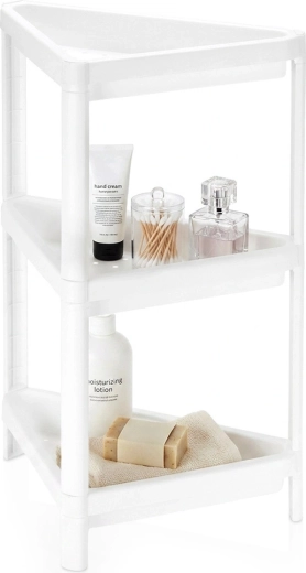 Storage Solutions trójpoziomowa narożna półka łazienkowa 44 × 33 × 71 cm