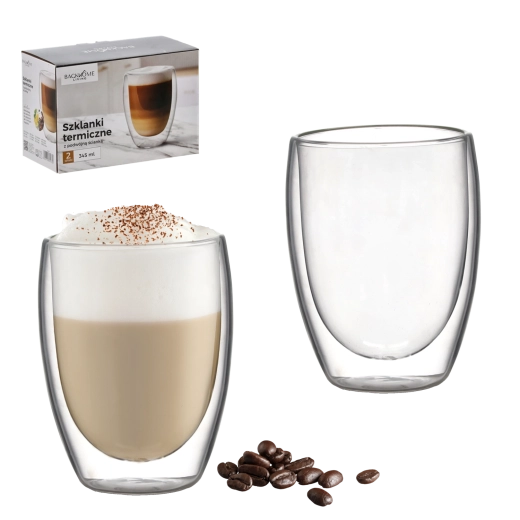 Szklanki termiczne z podwójną ścianką 345 ml – zestaw 2 szt.