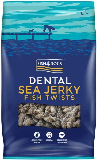 Fish4Dogs dentystyczne przysmaki dla psów z ryb morskich – zawijasy 500 g