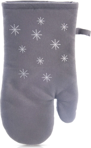 Bawełniana kuchenne rękawica z magnesem szara 32 cm